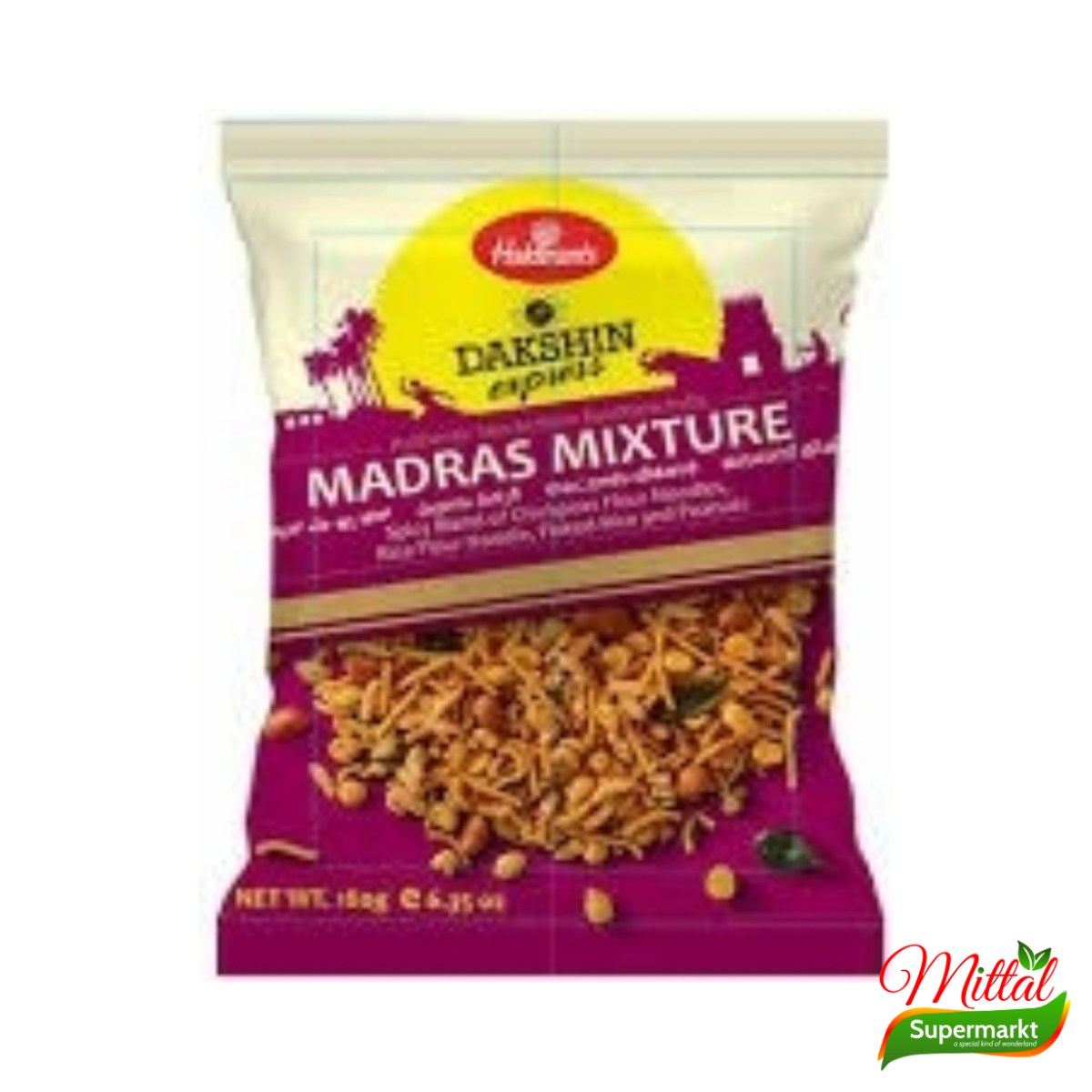 Dakshin Express Madras Mixture 180g, Pittige Zuid-Indiase Snackmix (Madras Mixture)
