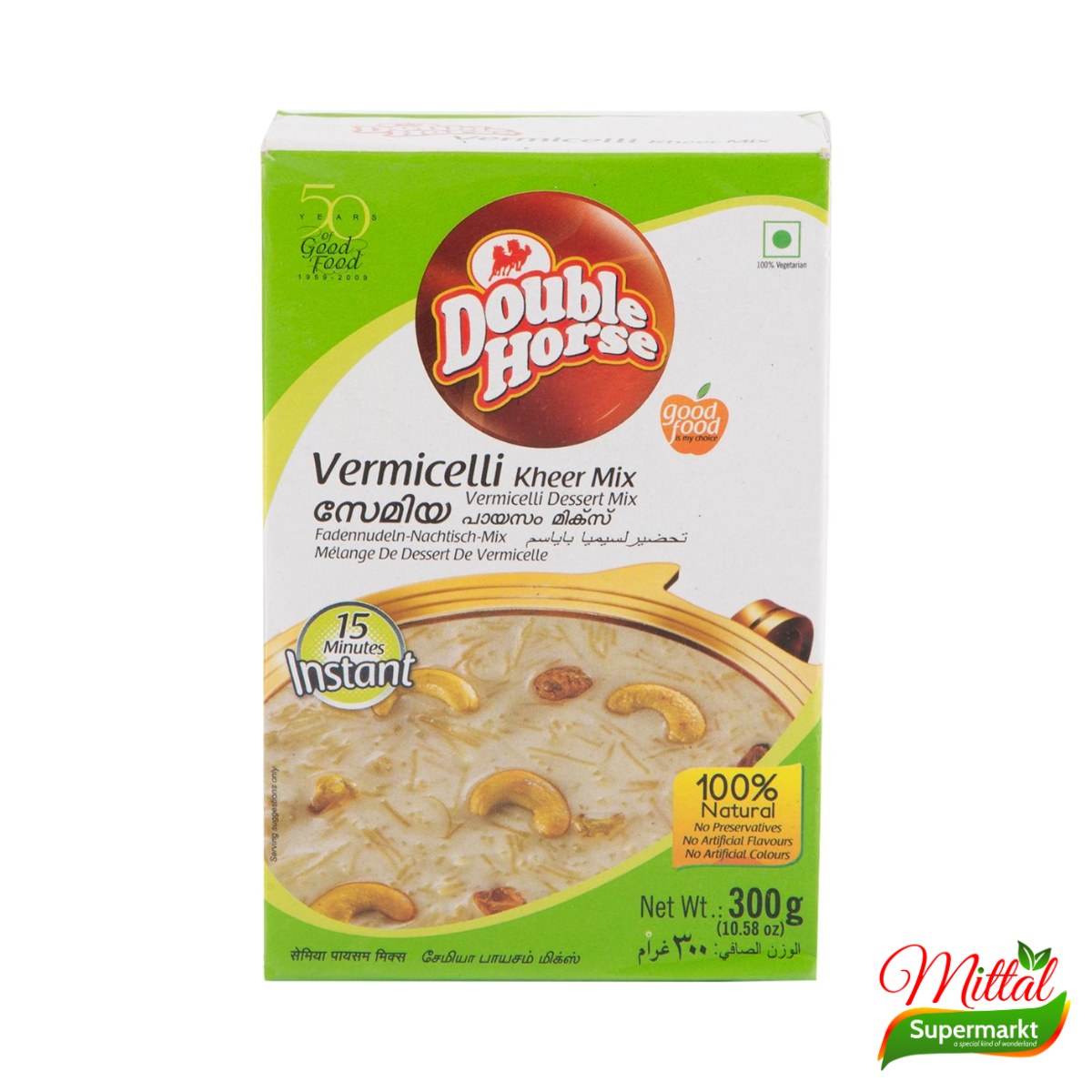 Double Horse Vermicelli Kheer Mix 300g, Mix voor Zoete Vermicellipudding (Semiya Payasam) 2 double horse vermicelli kheer mix 300g – Double Horse Vermicelli Kheer Mix 300g