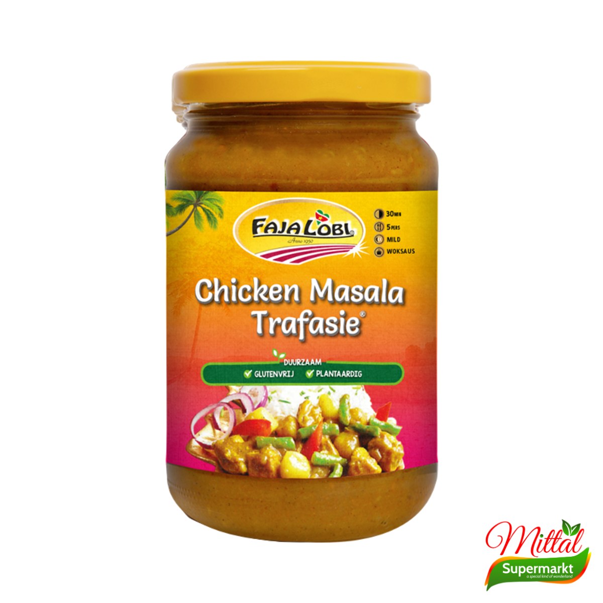 Faja Lobi Chicken Masala 360ml, Currybasis voor Kipmasala (Chicken Masala Sauce)