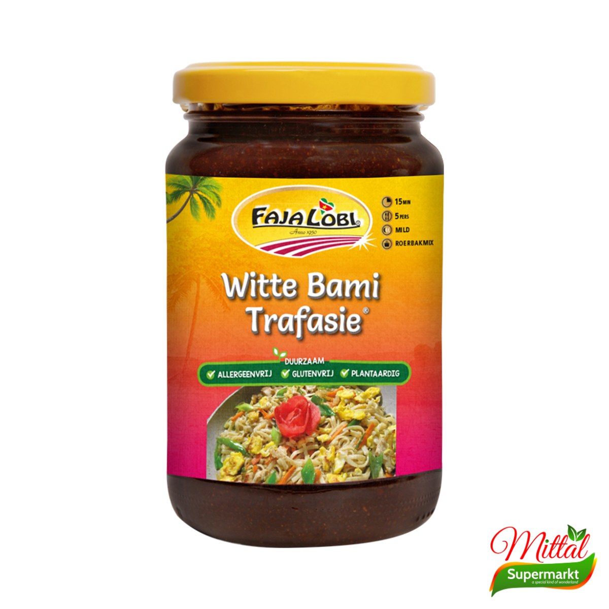 Faja Lobi Witte Bami Saus 360ml, Kruidensaus voor Lichte Bami (White Bami Sauce)