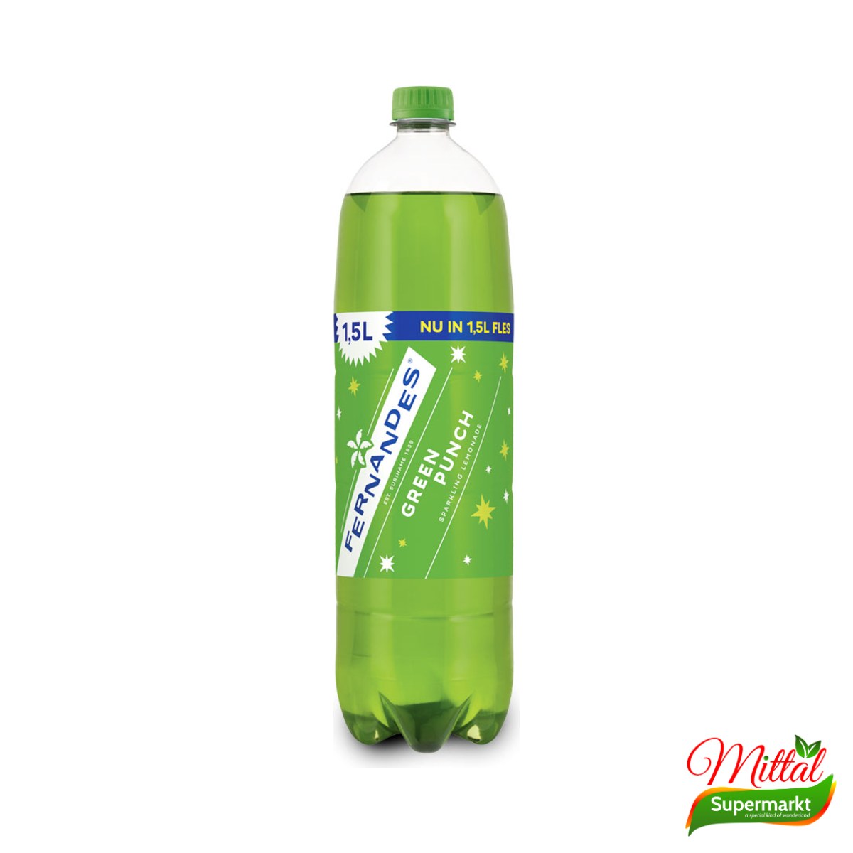 Fernandes Green Punch 1,5L, Tropische Punch Frisdrank (Green Punch Soda)