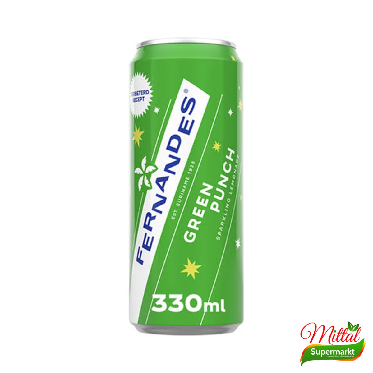 Fernandes Green Punch 33cl, Tropische Punch Klein Formaat (Green Punch Soda)