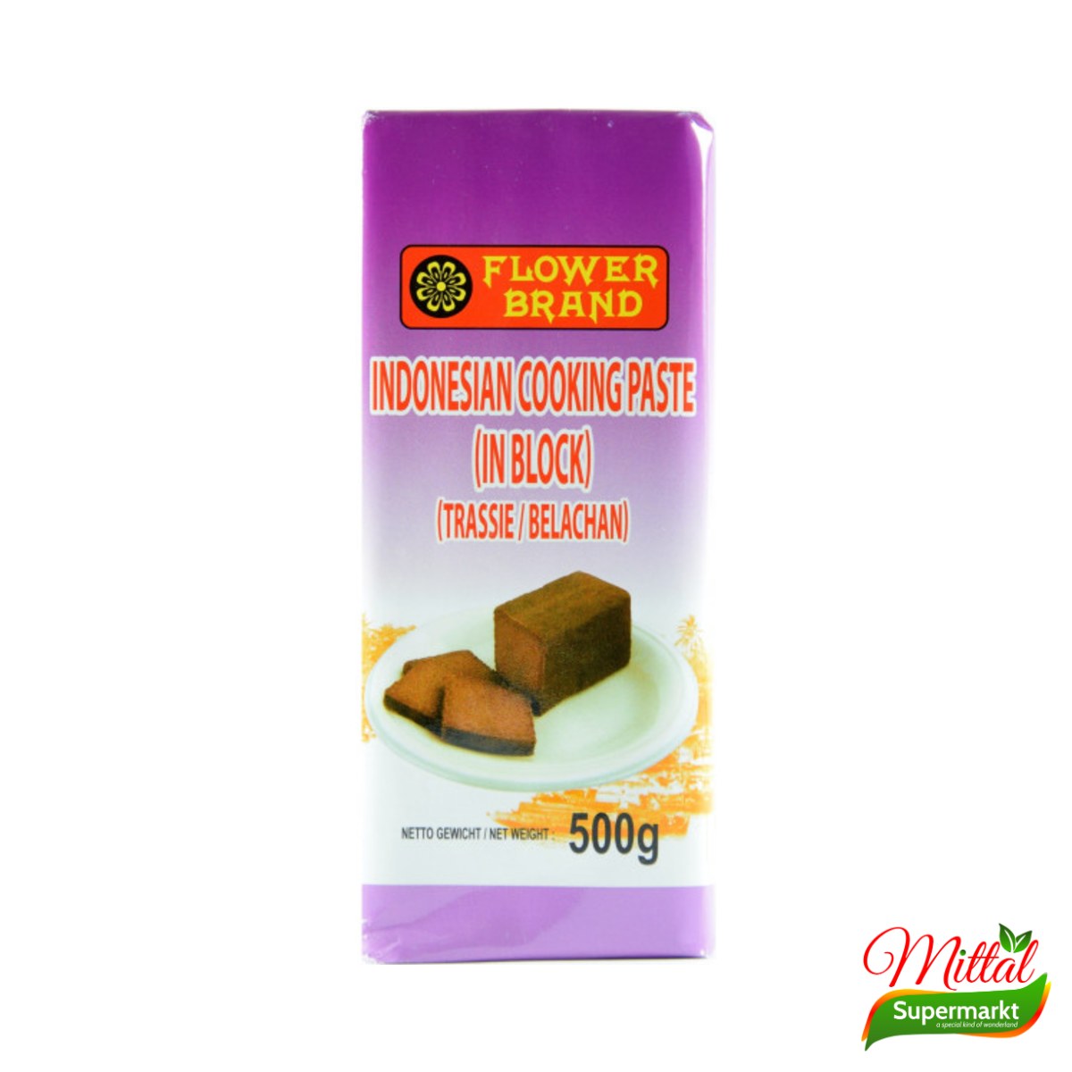 Flower Brand Trassie 500g, Gefermenteerde Garnalenpasta Grootverpakking (Shrimp Paste)