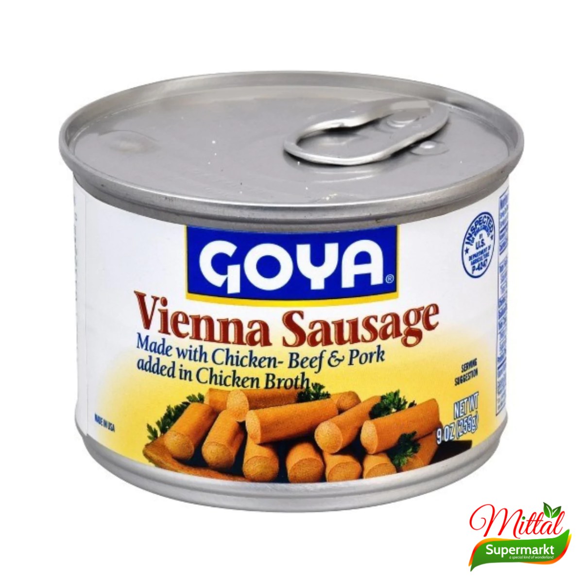 Goya Chicken Vienna Sausage 9oz, Kipworstjes uit Blik (Chicken Vienna Sausage)