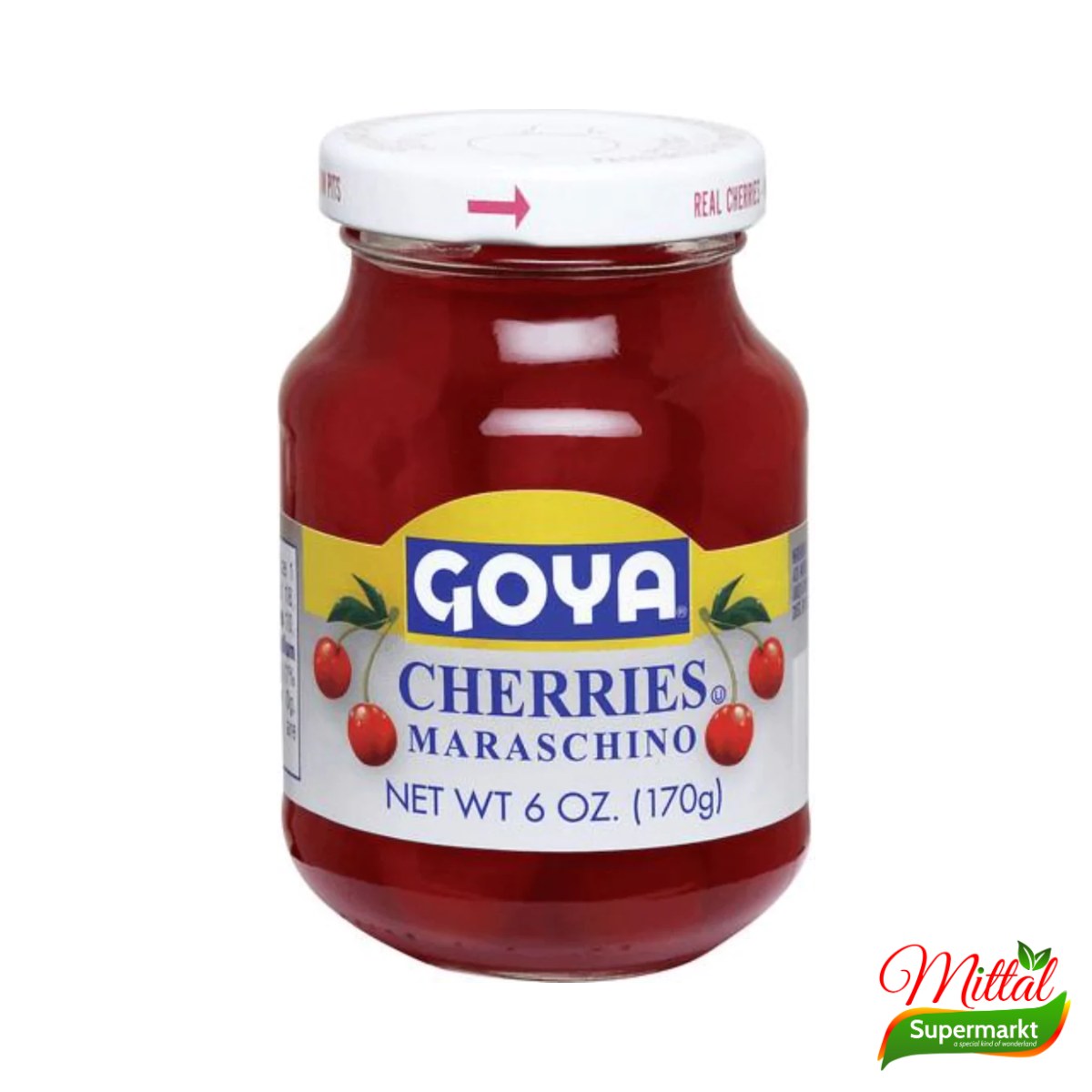 Goya Cocktailkersen 170g, Kersen voor Dessert en Drankjes (Cocktail Cherries)