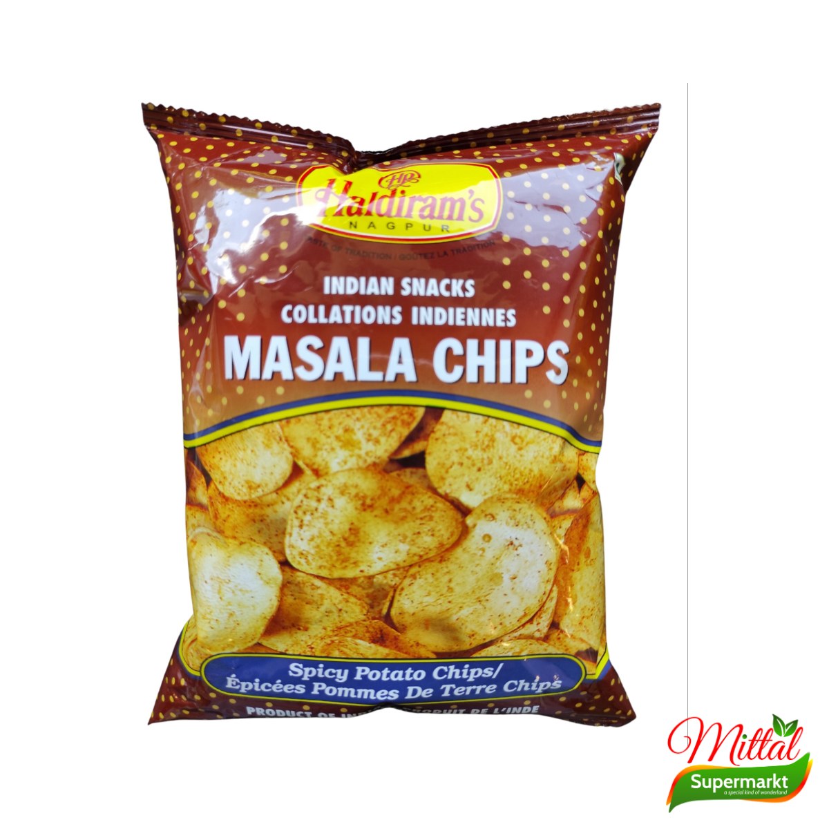 Haldiram Masala Chips 80g, Pittige Indiase Aardappelchips (Masala Chips)