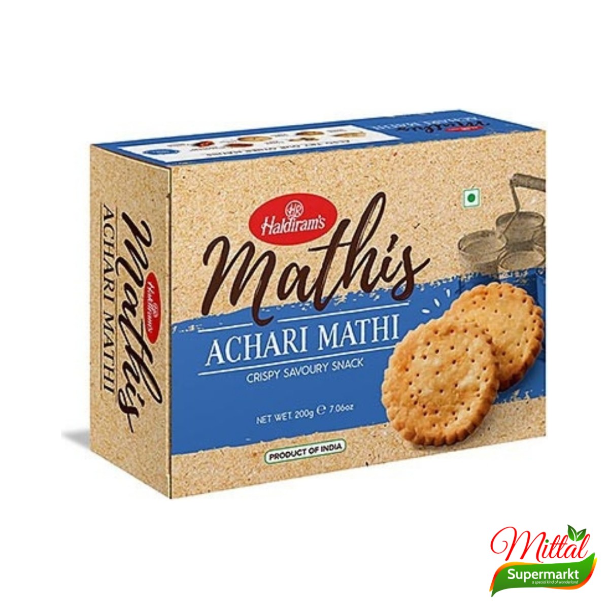 Haldiram's Achari Mathi 200g, Hartige Mathri met Pickle Kruiden (Mathri)