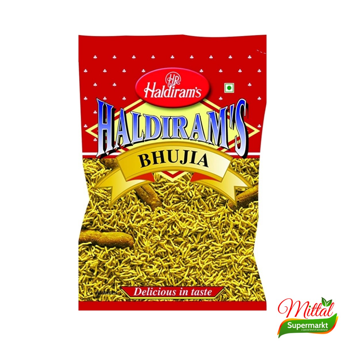 Haldiram's Bhujia 400g, Pittige Kikkererwtensnack (Bhujia Sev)