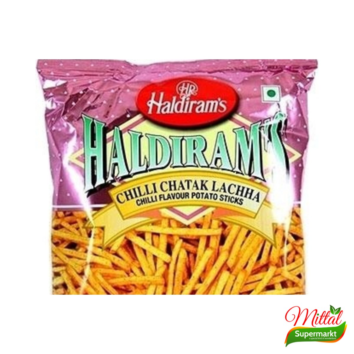 Haldiram's Chilli Chatak Lachha 200g, Pittige Krokante Aardappelslierten (Lachha)