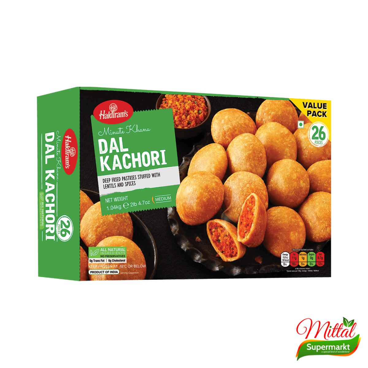 Haldiram's Dal Kachori, Diepvries Gevulde Kachori (Kachori)