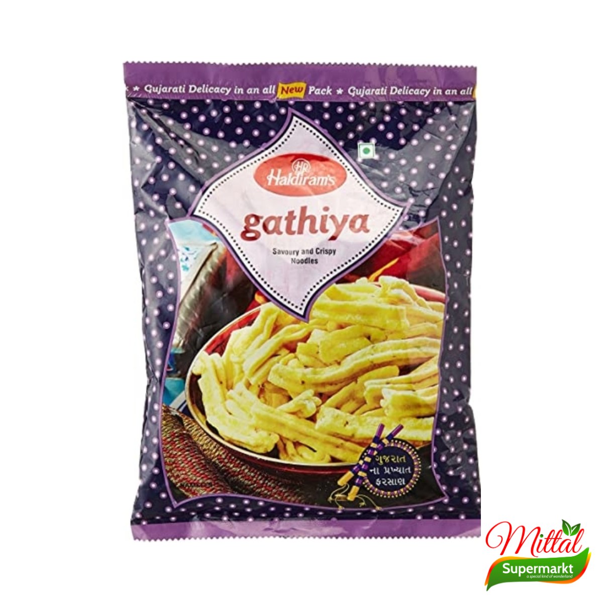 Haldiram's Gathiya 200g, Krokante Kikkererwtenmeel Sticks (Gathiya)