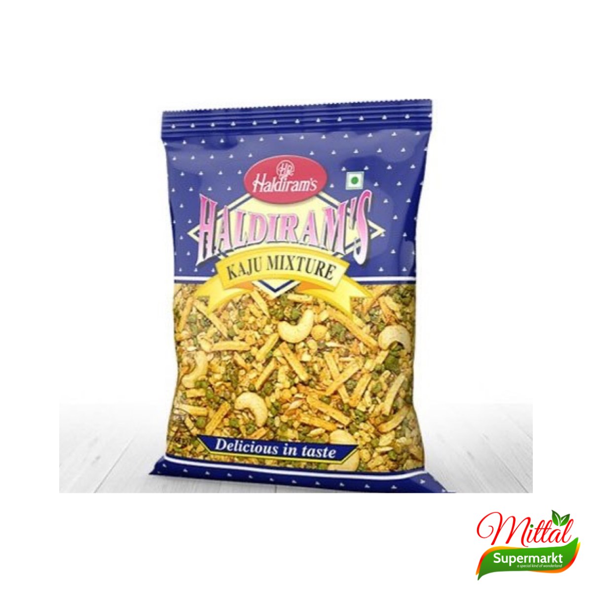 Haldiram's Kaju Mixture 200g, Hartige Snackmix met Cashewnoten (Kaju Mixture)