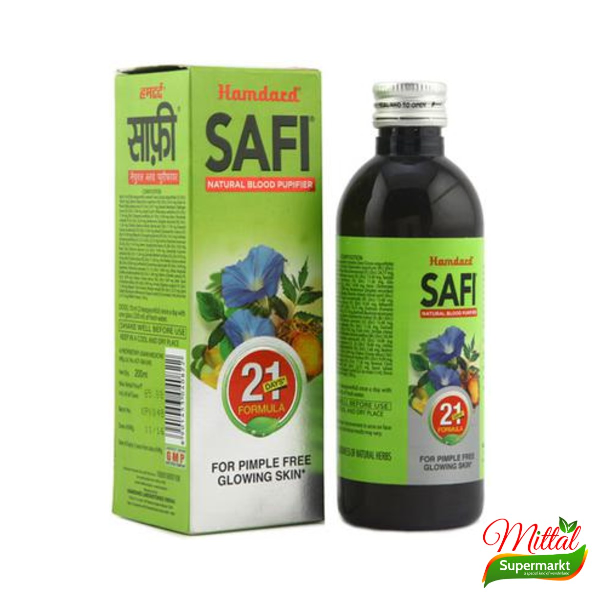 Hamdard Safi 200ml, Ayurvedische Kruidensiroop (Safi Syrup)