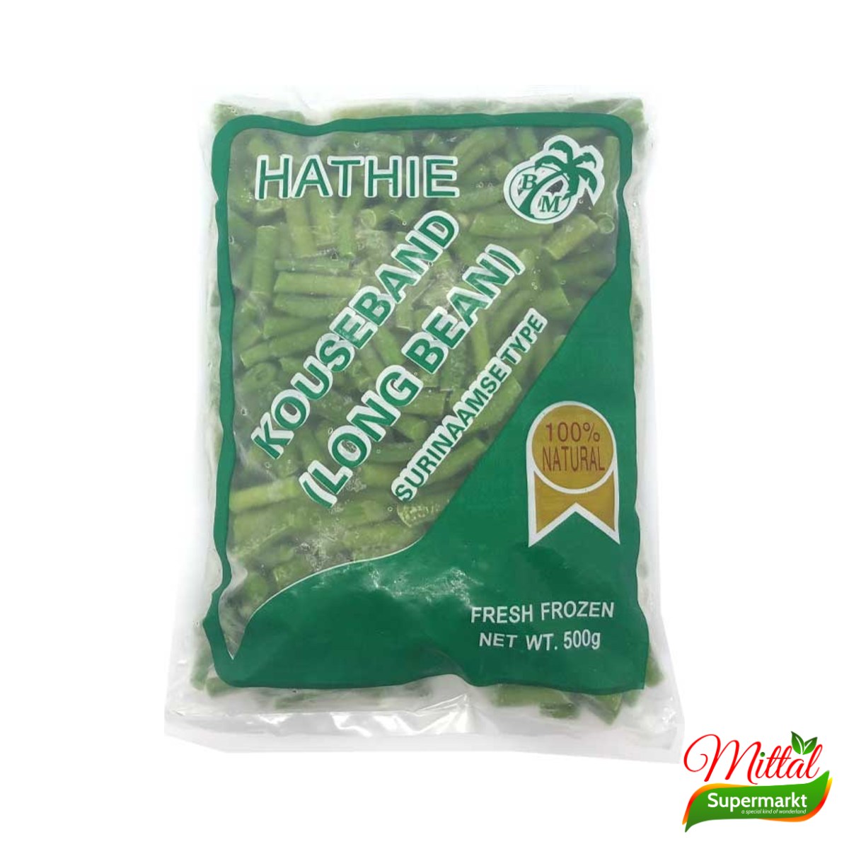 Hathie Kouseband 500g, Surinaamse Lange Bonen Diepvries (Yard Long Beans)