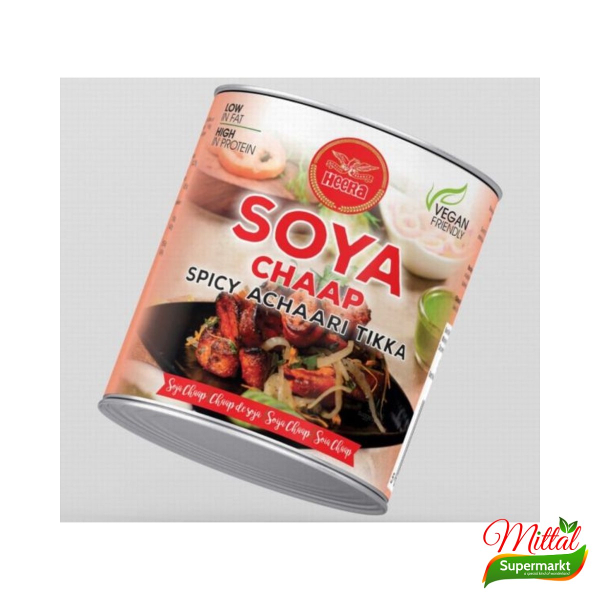 Heera Achari Soya Chaap 800g, Pittige Sojastaafjes met Pickle Kruiden (Soya Chaap)