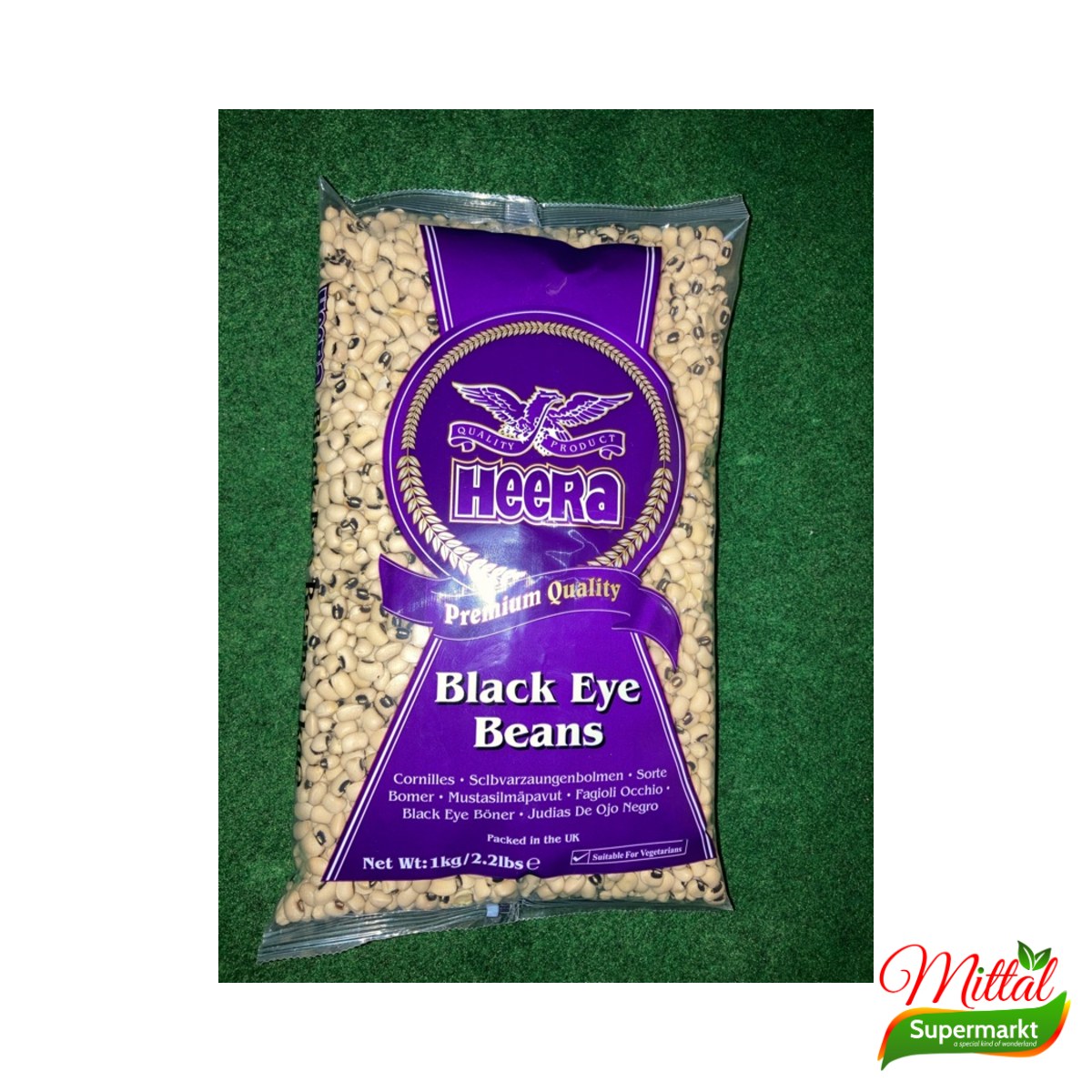 Heera Black Eyed Beans 1kg, Zwartoogbonen (Lobia)