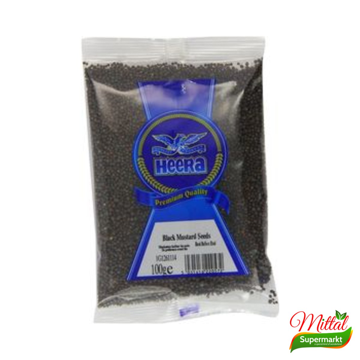 Heera Black Mustard Seeds 100g, Zwarte Mosterdzaadjes (Rai)