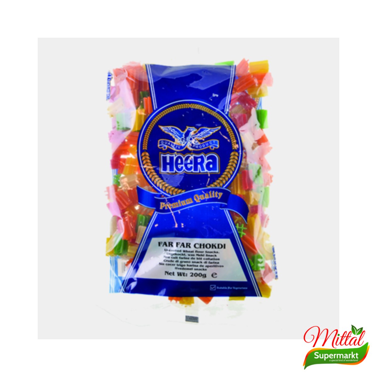 Heera Far Far Chokdi 200g, Ongebakken Fryums voor Snacks (Fryums)