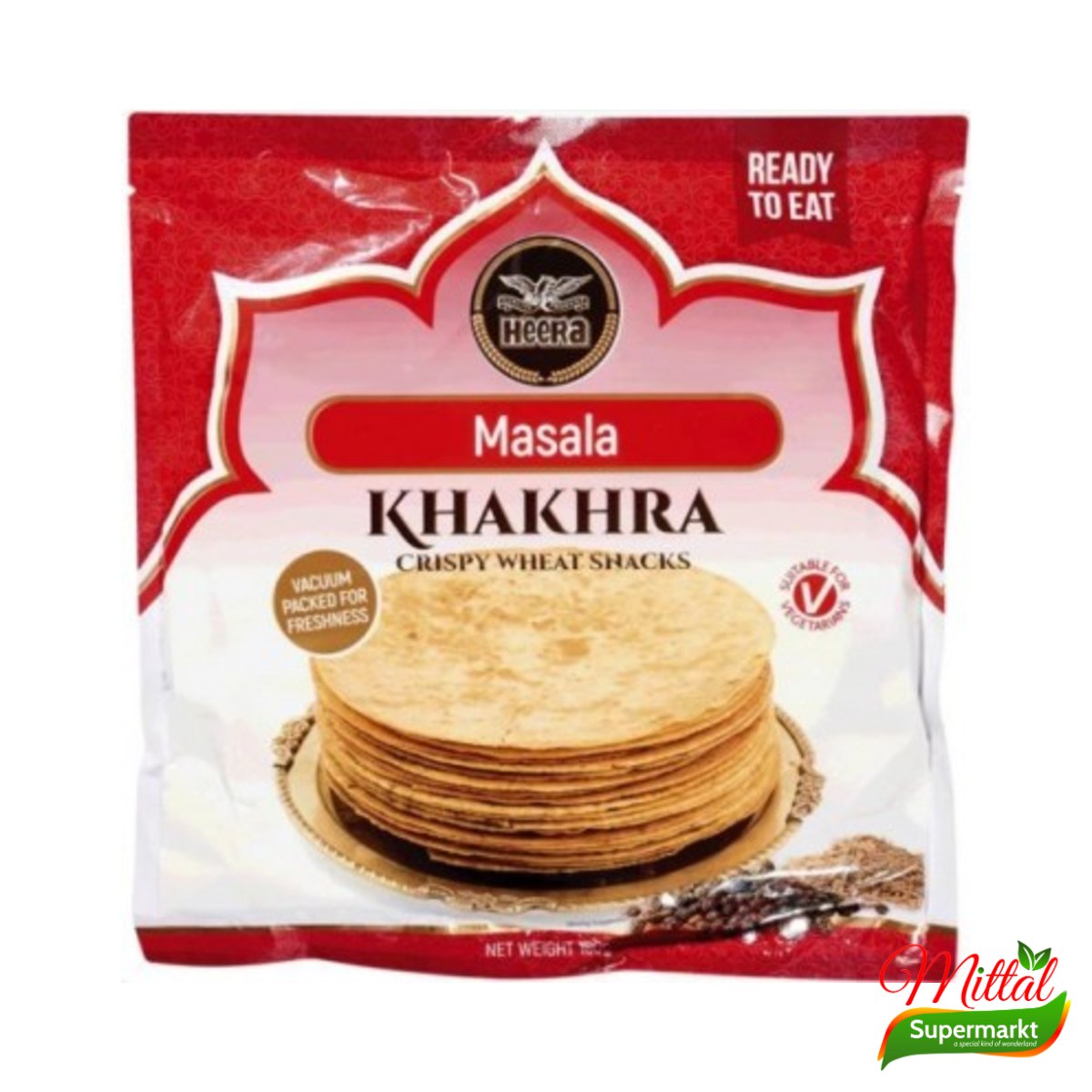 Heera Khakhra Masala 180g, Krokant Gekruid Platbrood (Khakhra)