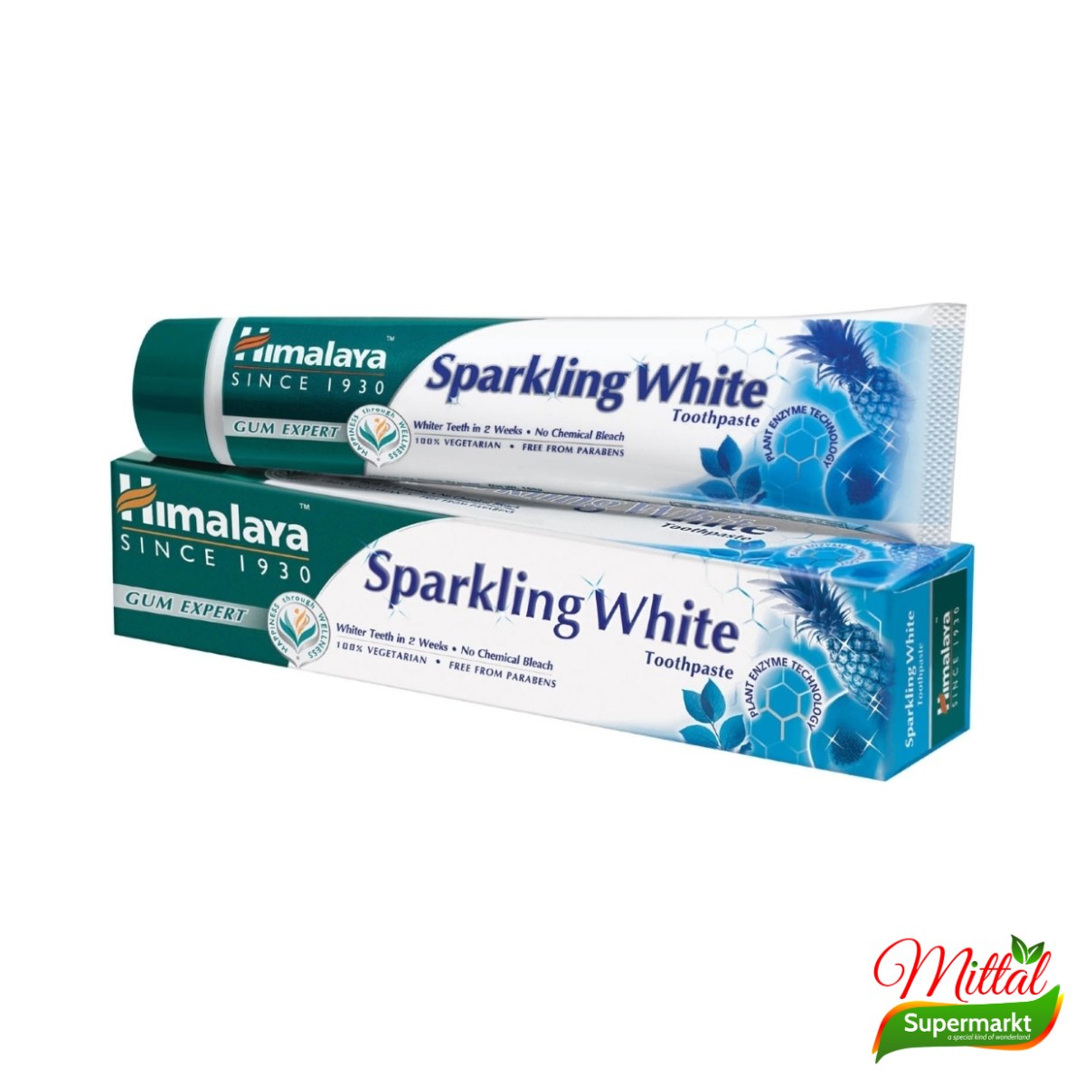 Himalaya Sparkling White Tandpasta 150g, Kruidentandpasta voor Witte Tanden (Herbal Toothpaste)