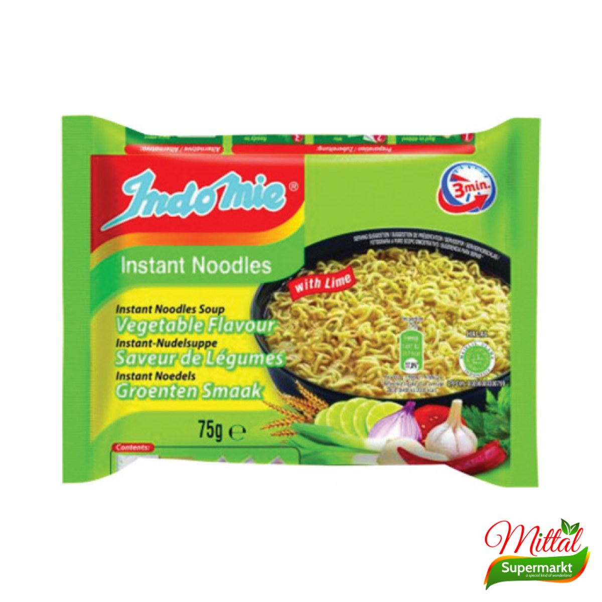 Indomie Vegetable, Instant Noedels met Groentekruiden (Vegetable Instant Noodles)