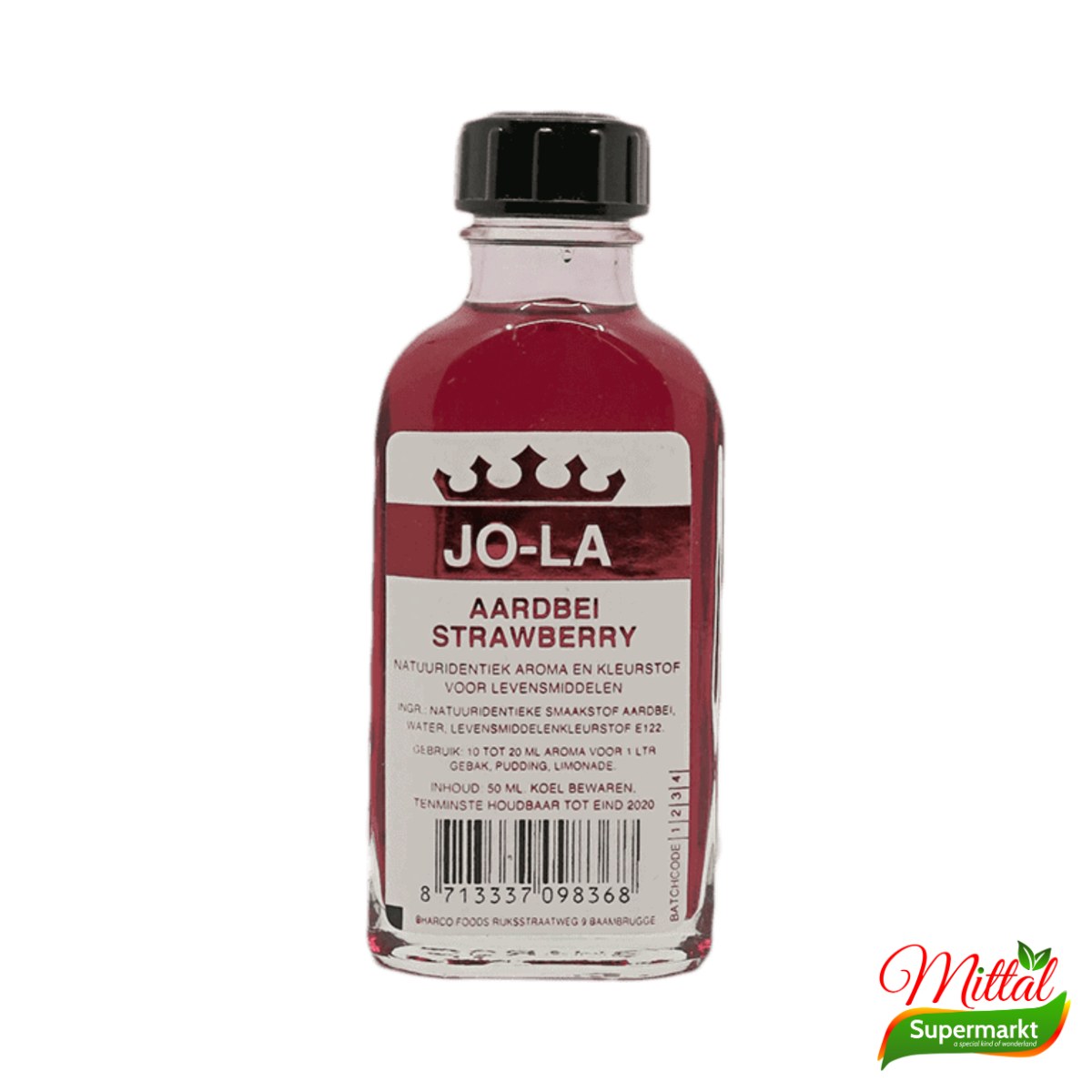 Jo-La Aardbei Essence 50ml, Geconcentreerd Aardbeienaroma voor Bakken (Strawberry Essence)