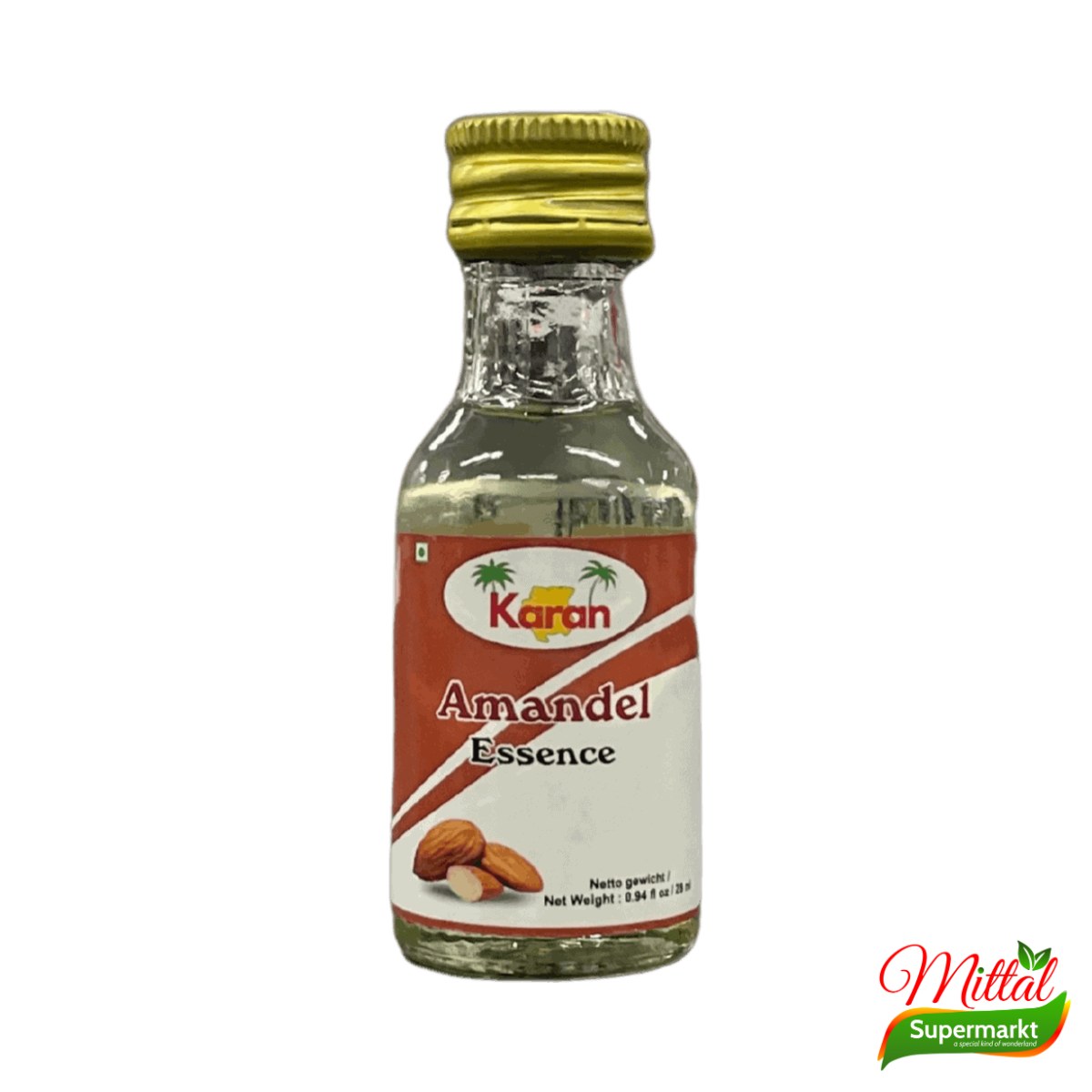 Karan Amandel Essence 28ml, Geconcentreerd Amandelaroma voor Bakken (Almond Essence)