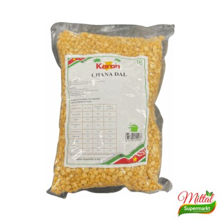 Karan Chana Dal 1kg – Gespleten Kikkererwten (Split Bengal Gram) | Mittal Supermarkt
