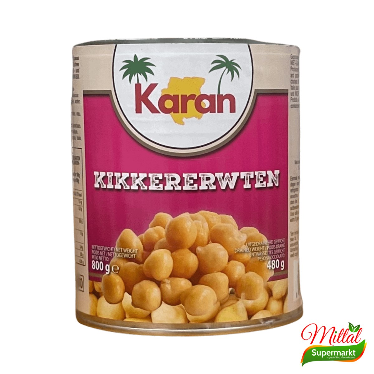Karan Kikkererwten 800g, Gedroogde Kikkererwten (Kabuli Chana)