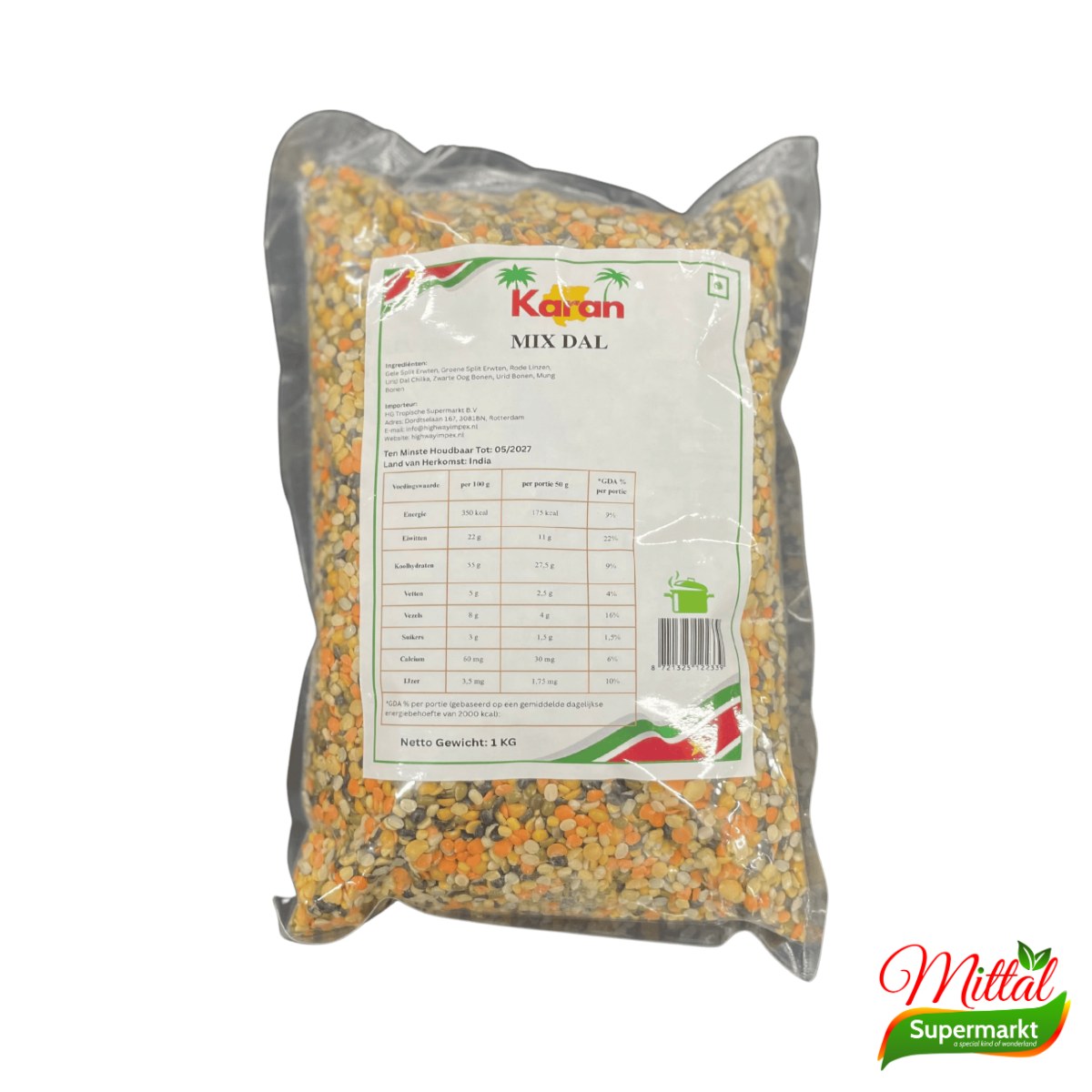 Karan Mix Dal 1kg, Gemengde Linzen en Dal (Mix Dal)