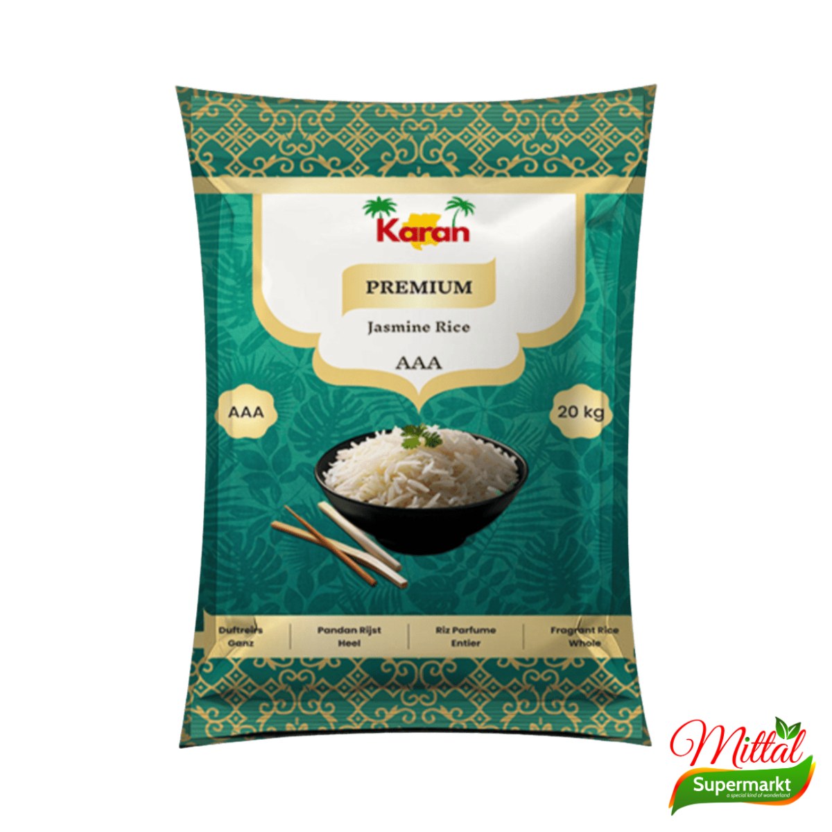 Karan Pandan Rijst 5kg, Geurige Witte Rijst (Pandan Rice)