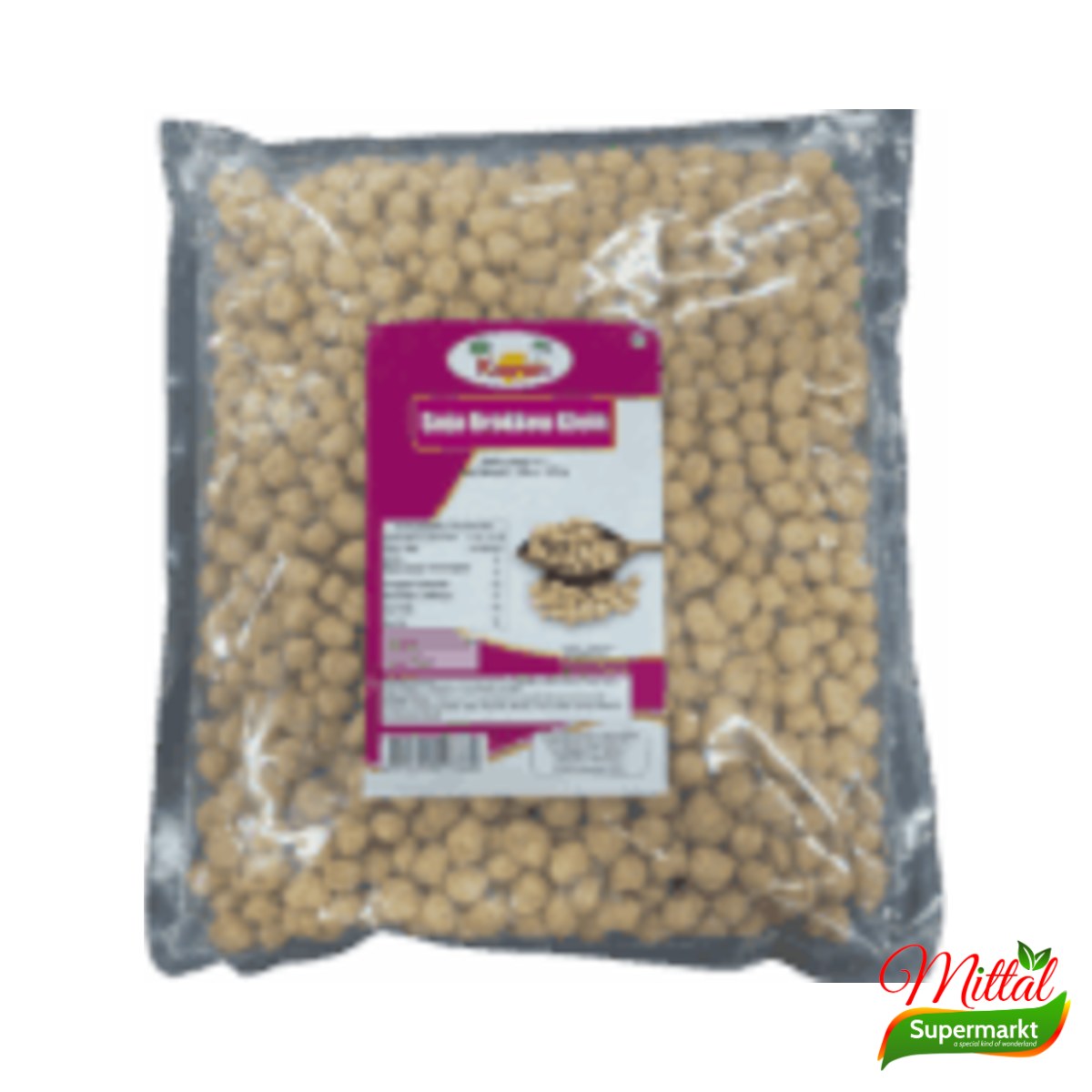 Karan Soja Brokken Klein 800g, Fijne Sojabrokken Vleesvervanger (Soya Mini Chunks)