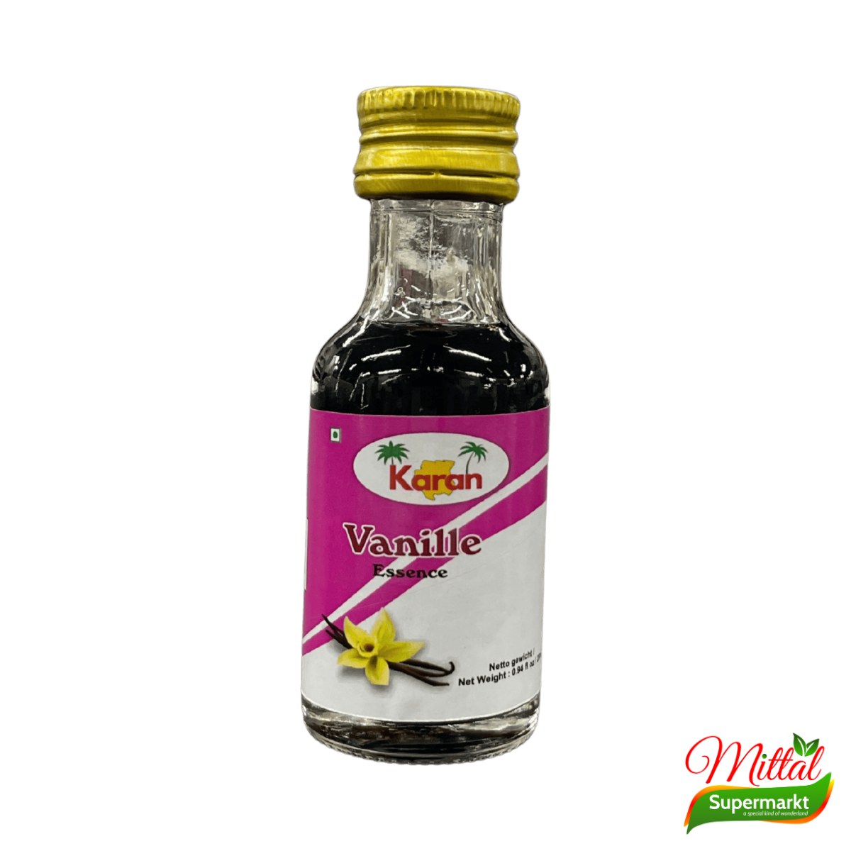 Karan Vanille Essence 28ml, Geconcentreerd Vanillearoma voor Bakken (Vanilla Essence)