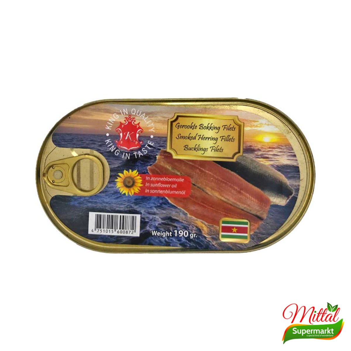 King Gerookte Bokking Filet, Gerookte Haringfilet (Smoked Herring Fillet)