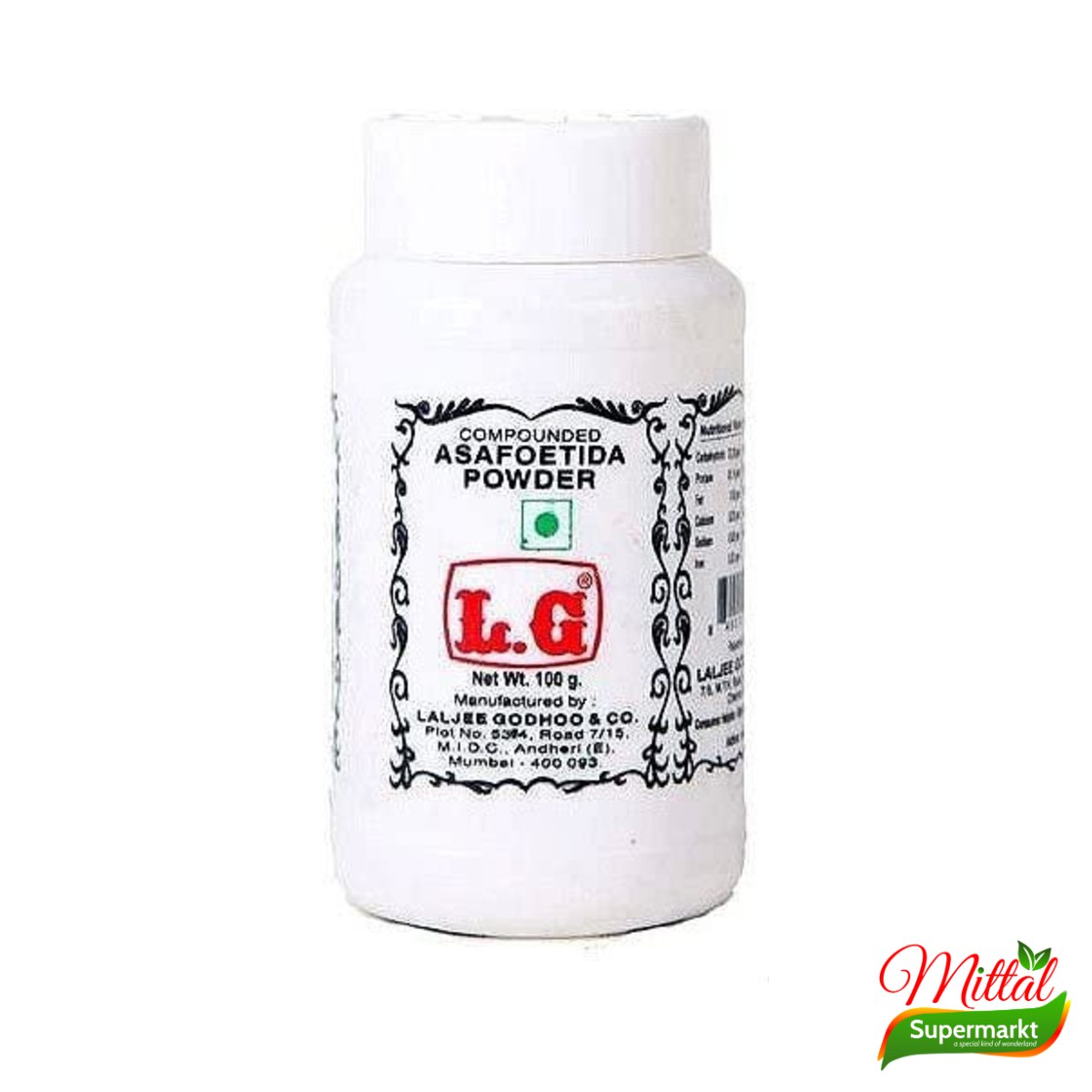 L.G. Asafoetida 100g, Hing Kruidenpoeder Grootverpakking (Asafoetida)