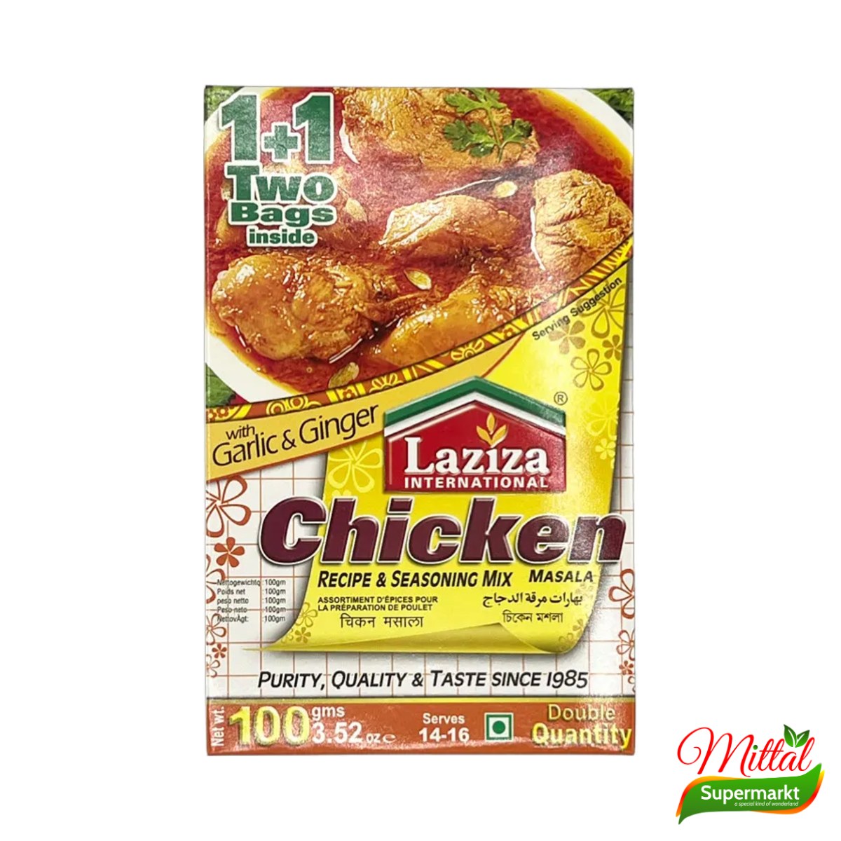 Laziza Chicken Masala 100g, Kruidenmix voor Kipcurry (Chicken Curry Masala)