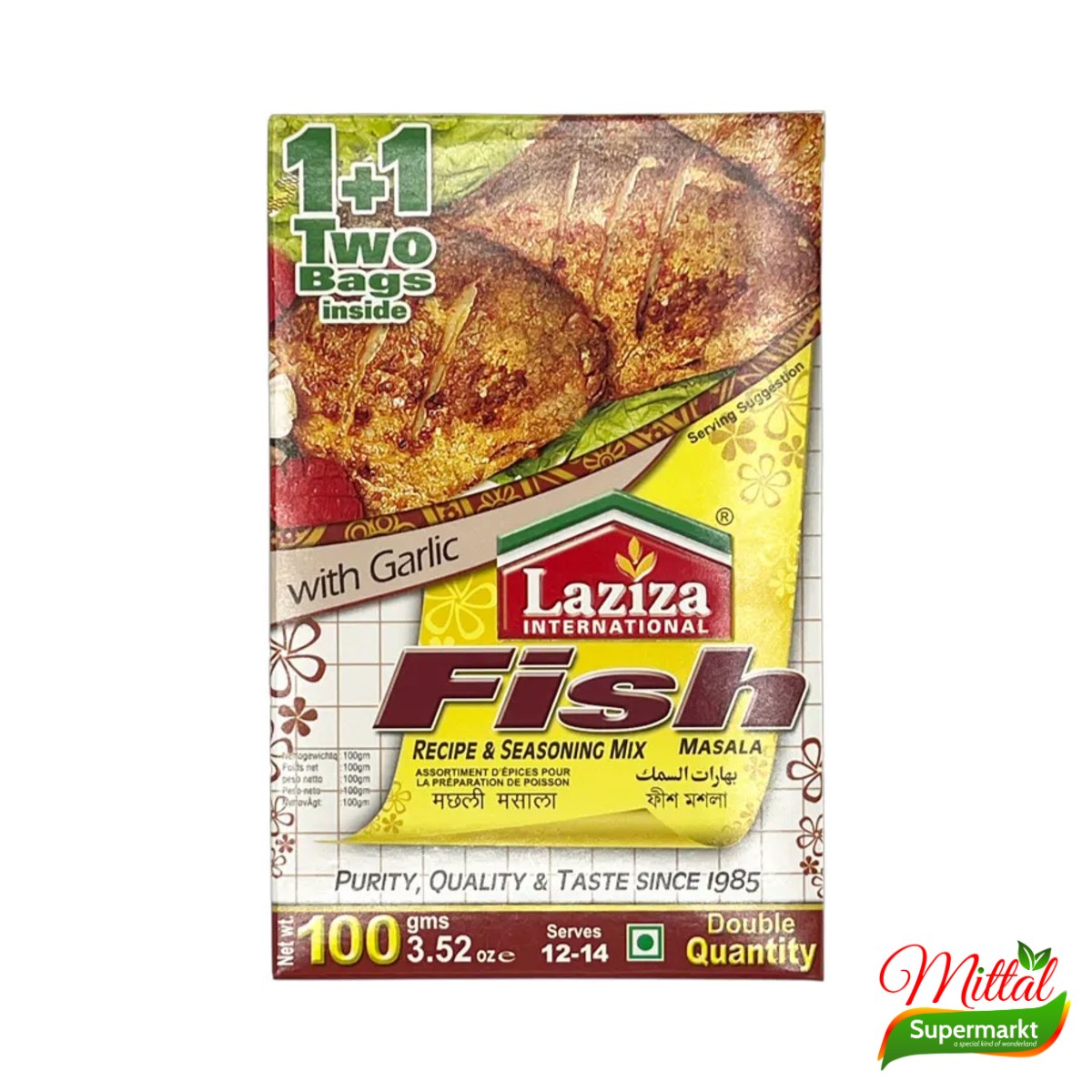 Laziza Fish Masala 100g, Kruidenmix voor Vis (Fish Masala)