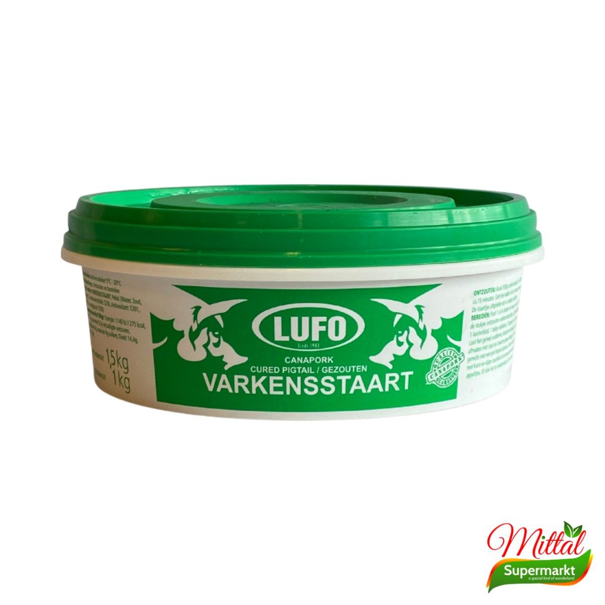 Lufo Varkensstaart 1kg, Gezouten Varkensstaart (Salted Pig Tail)