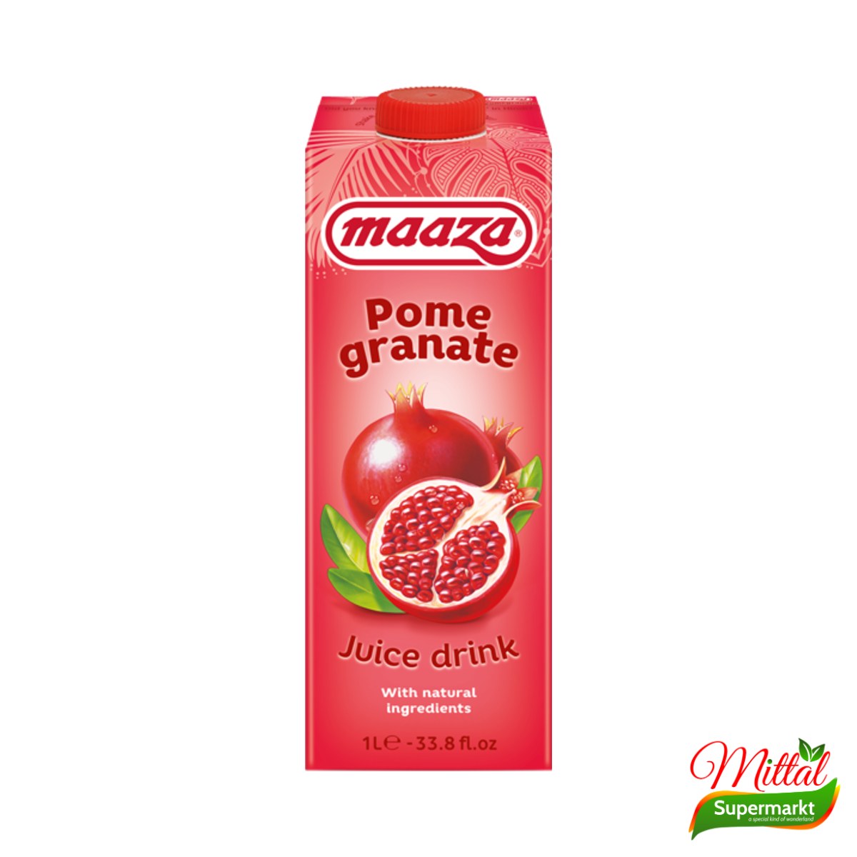 Maaza Granaatappel 1L, Fruitdrank met Granaatappel (Pomegranate Drink)