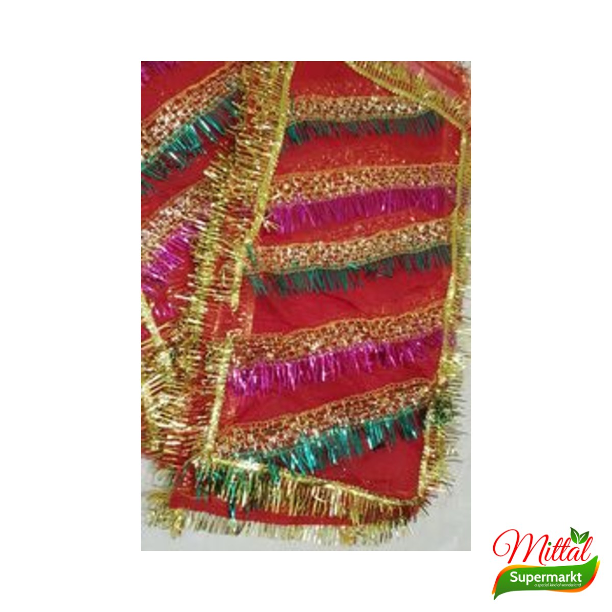 Mata Rani Chunri, Sjaal voor Godenbeelden 6-12 Inch (Chunri for Idol)