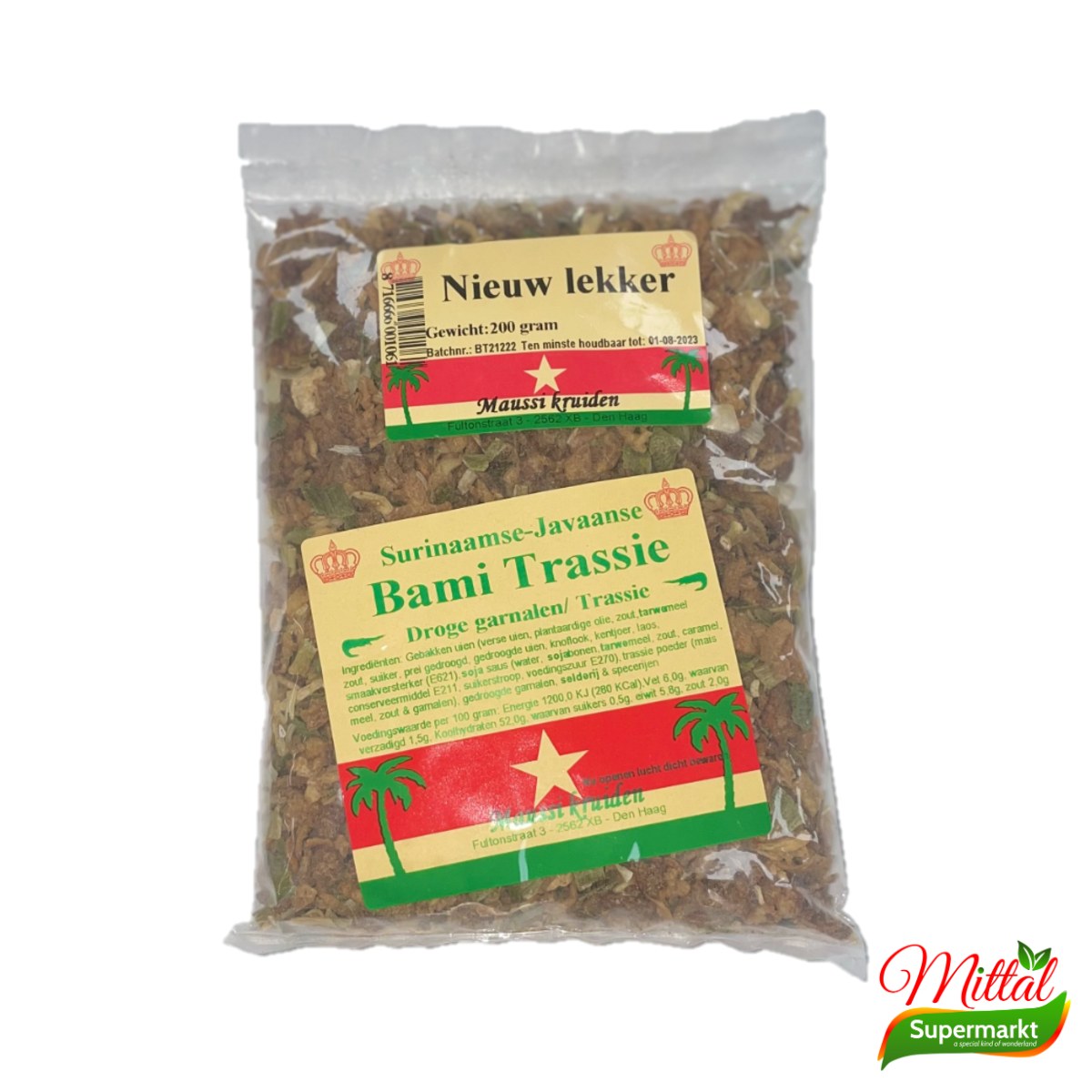 Maussi Bami Kruiden met Trassie 100g, Kruidenmix voor Bami (Bami Spice Mix)