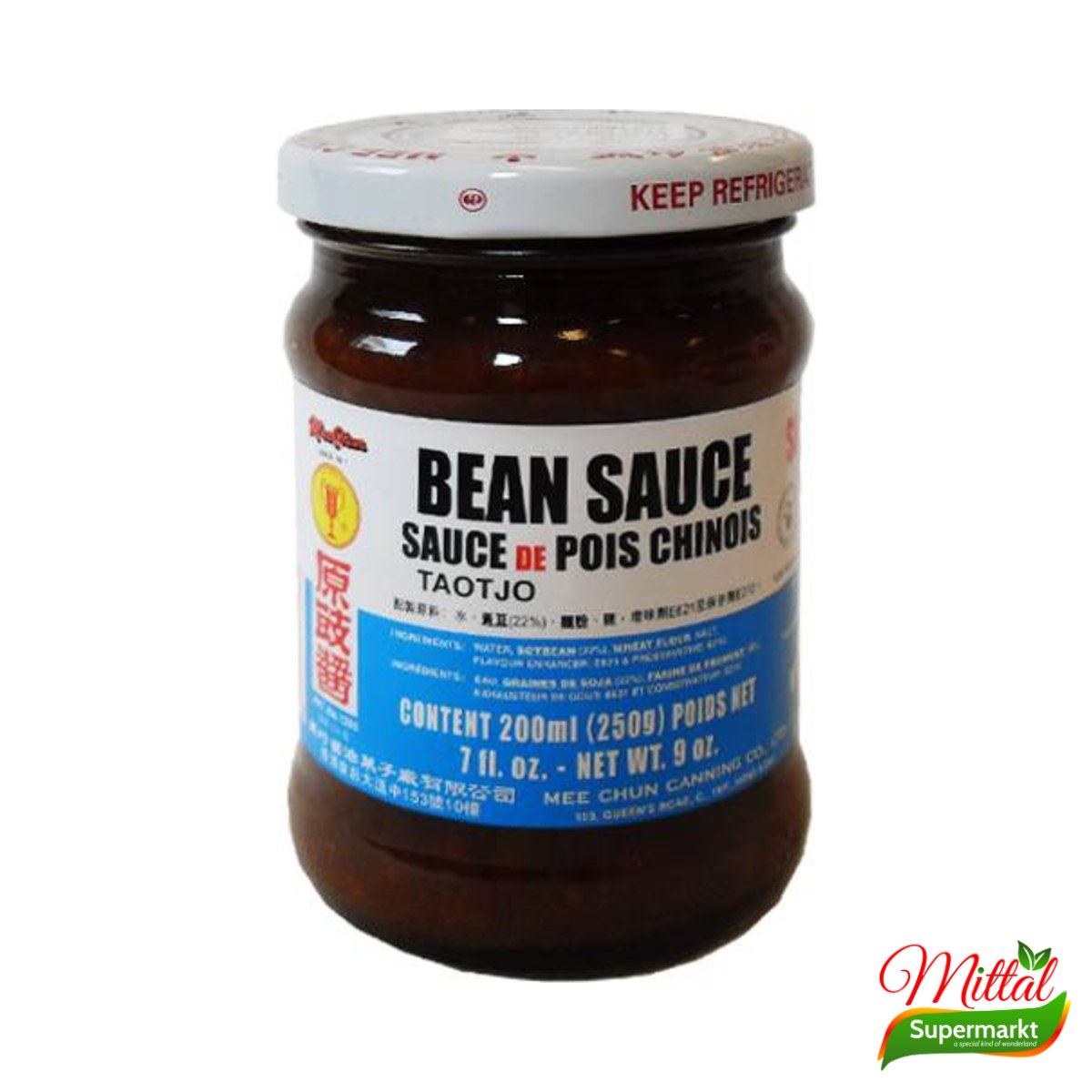 Mee Chun Bean Sauce 200ml, Saus van Gefermenteerde Bonen (Bean Sauce)