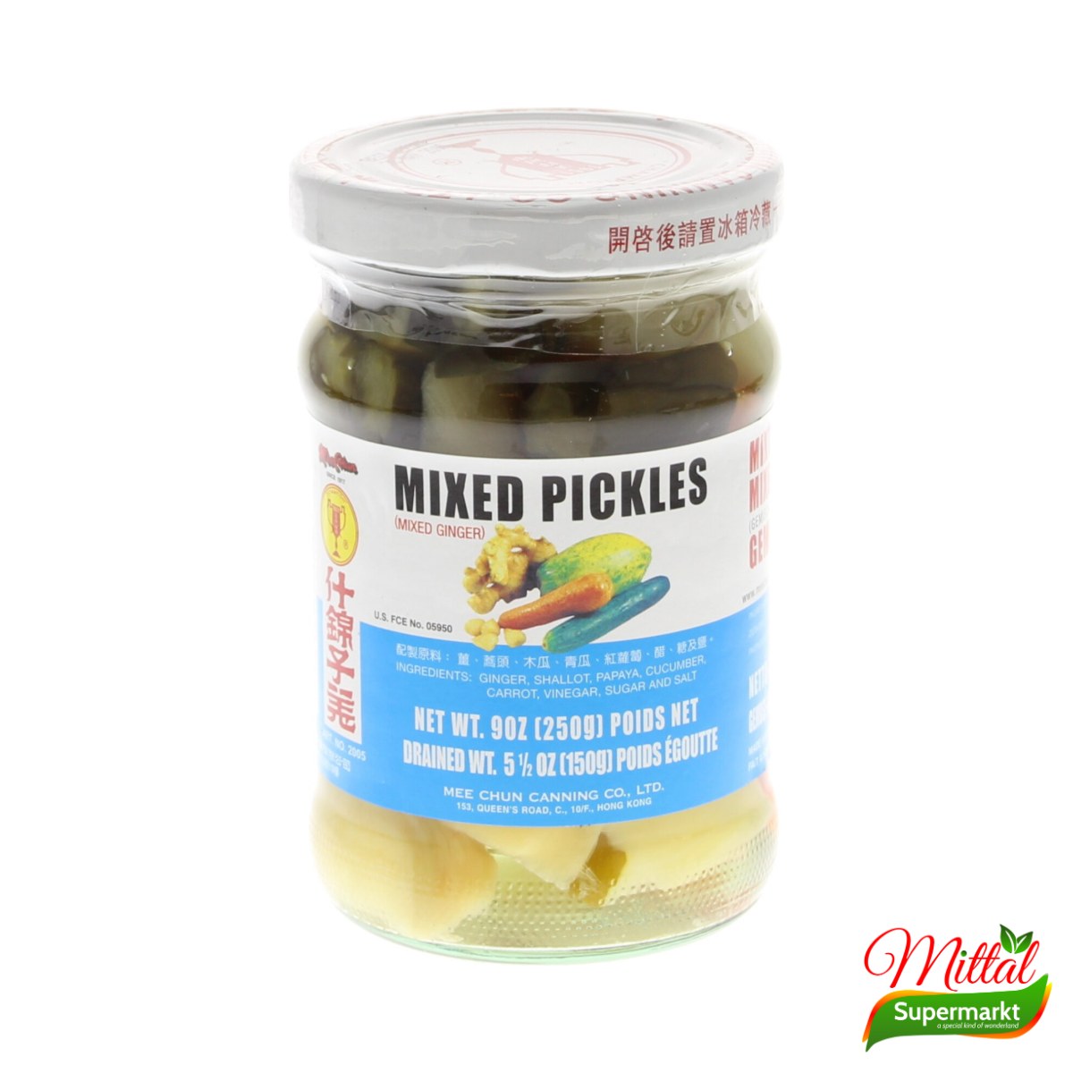Mee Chun Mixed Pickles 250g, Zoetzure Groentemix (Mixed Pickles)