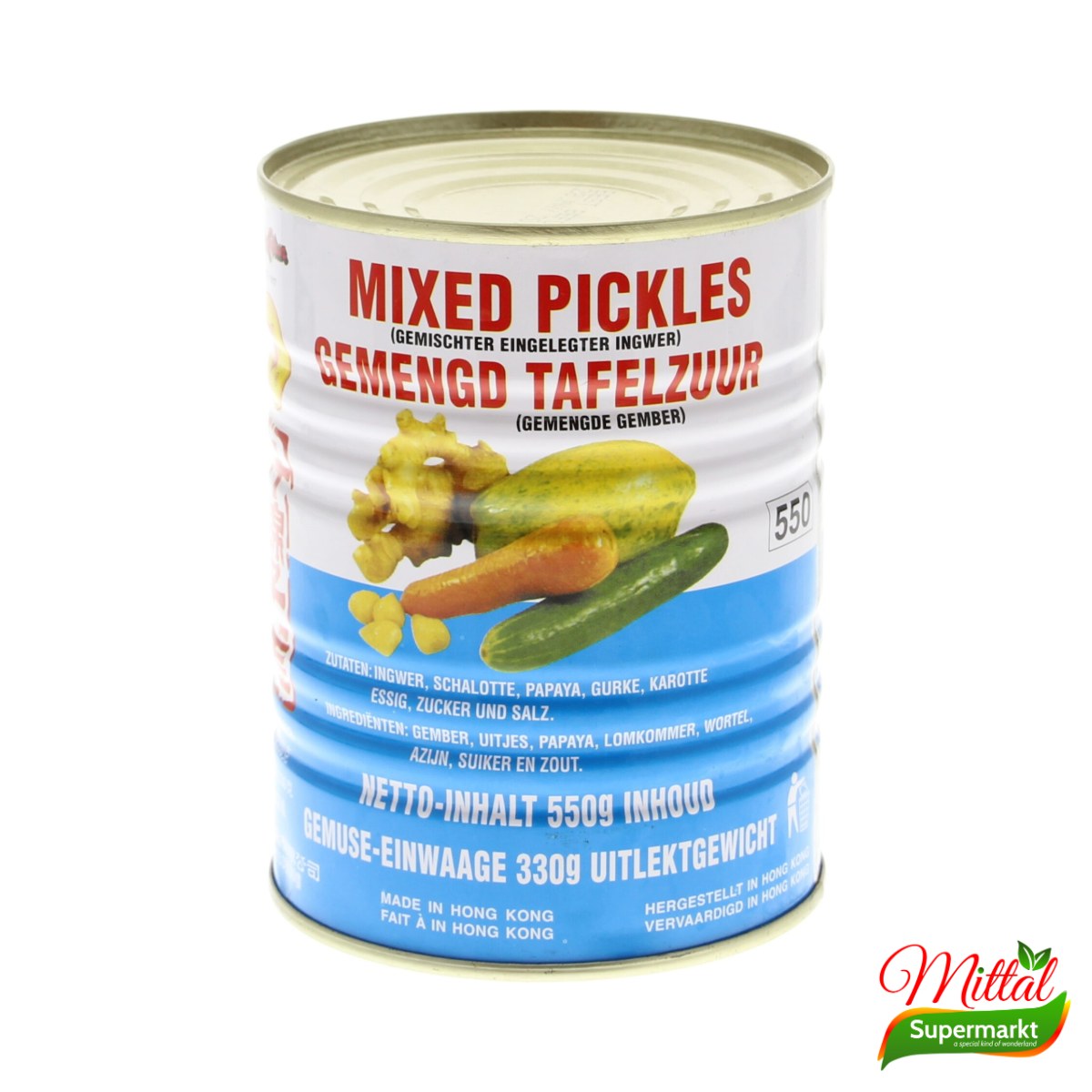 Mee Chun Mixed Pickles 550g, Zoetzure Groentemix (Mixed Pickles)