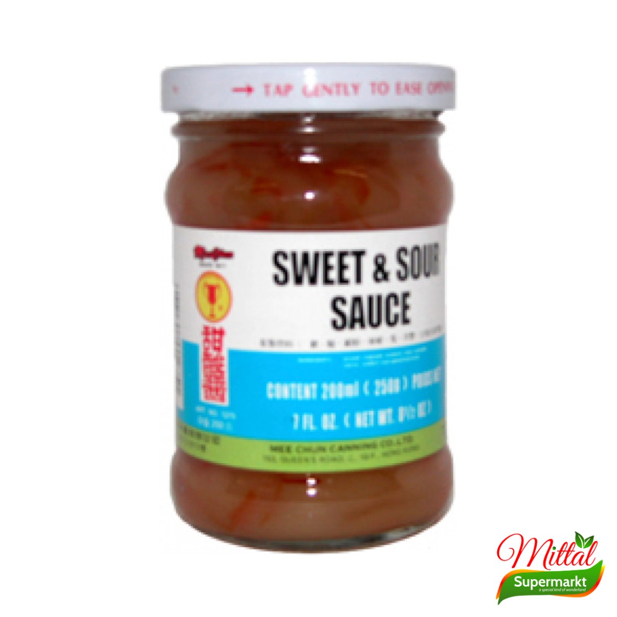 Mee Chun Sweet & Sour Saus 225g, Zoetzure Saus met Ananas (Sweet and Sour Sauce)
