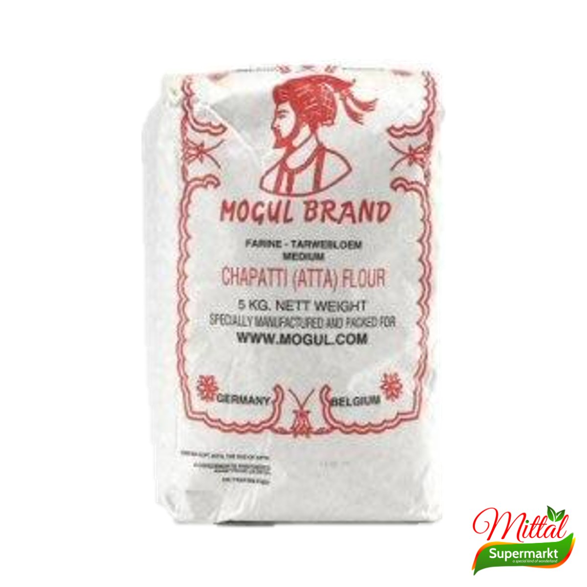 Moghul Atta 5kg, Volkoren Tarwemeel voor Roti (Chapati Atta) 2 moghul atta 5kg – Moghul Atta 5kg