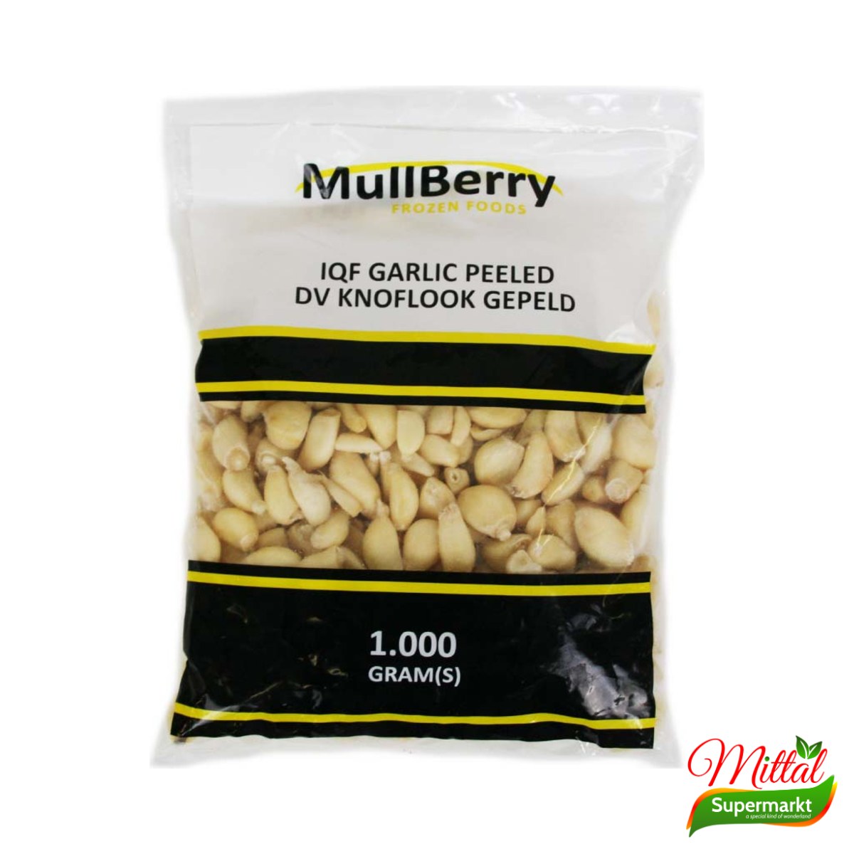 Mullberry Knoflooktenen 1kg, Gepelde Knoflook Diepvries (Peeled Garlic)