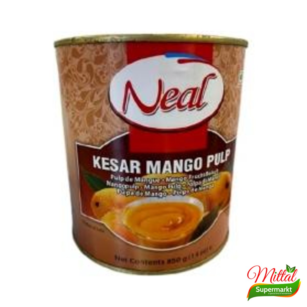 Neal Kesar Mango Pulp 850g, Zoete Mangopulp uit Blik (Mango Pulp)
