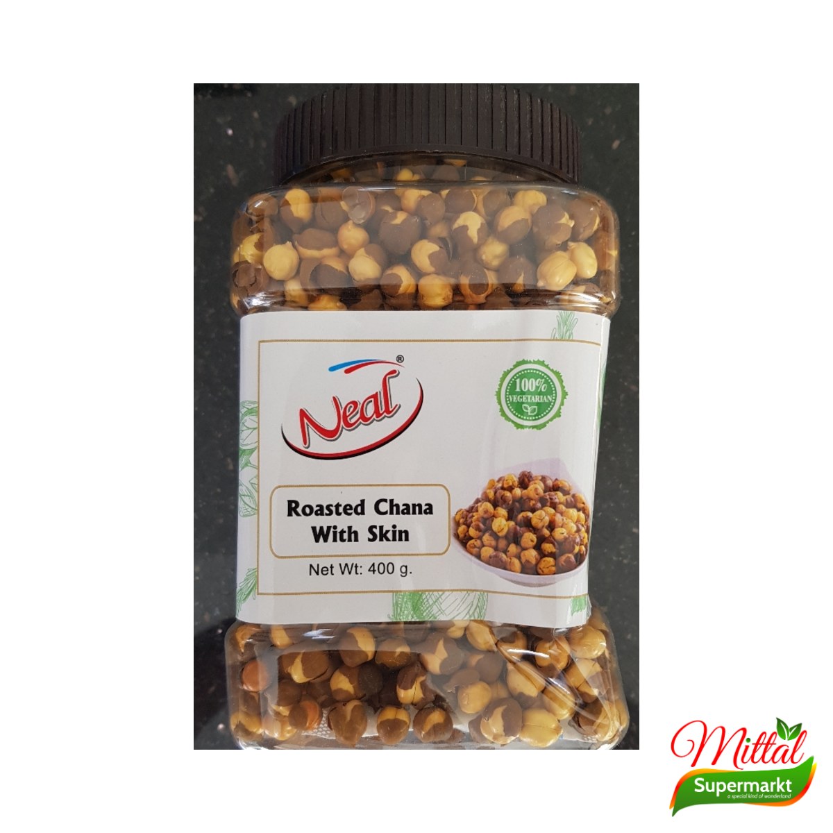 Neal Roasted Chana 400g, Geroosterde Kikkererwten (Bhuna Chana)