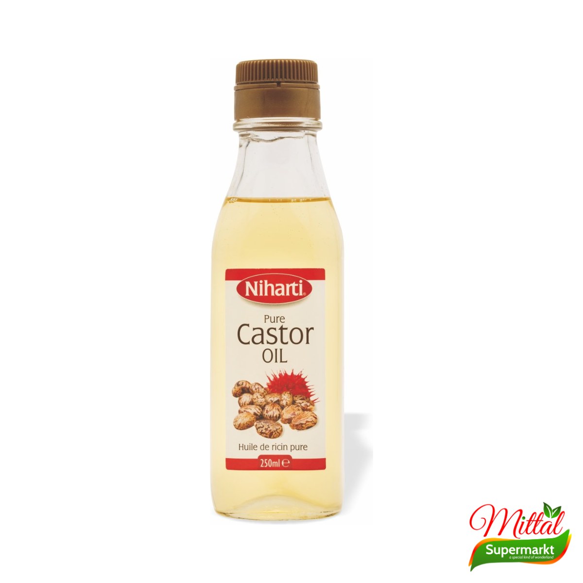Niharti Castor Oil 250ml, Pure Castorolie voor Haar en Huid (Arandi Ka Tel)